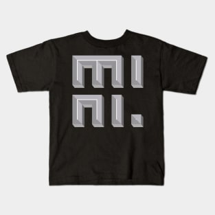 Super 3D MINI text in silver Kids T-Shirt